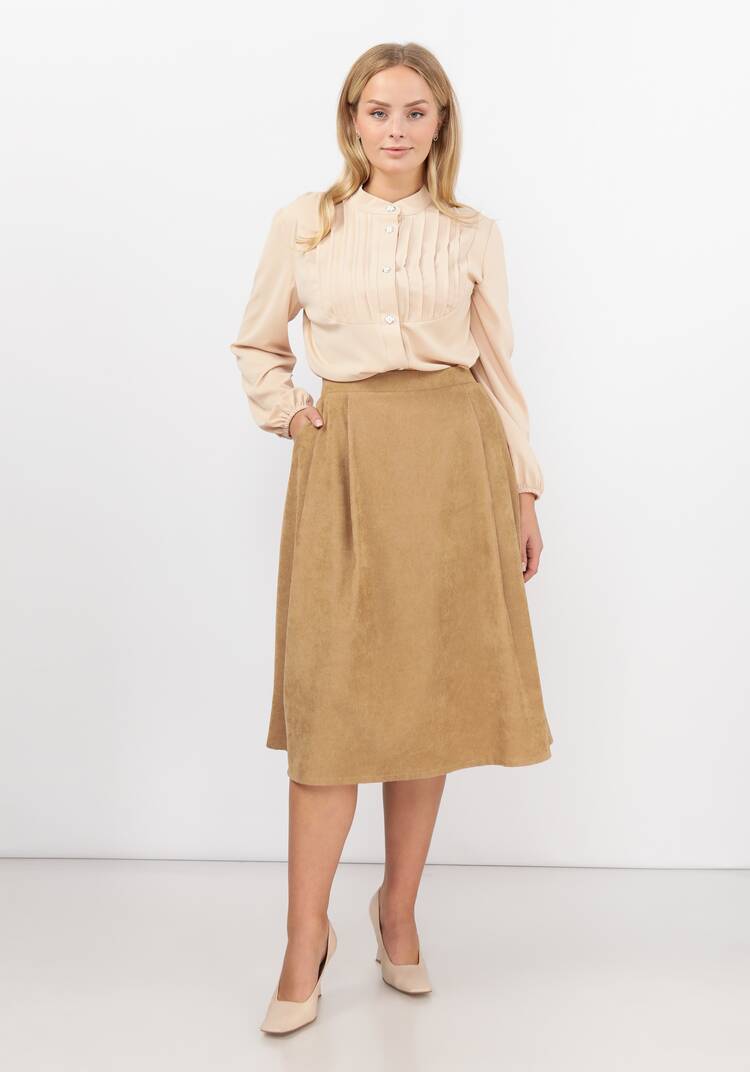 Юбка свободного кроя вельветовая с карманами шир.  750, рис. 13