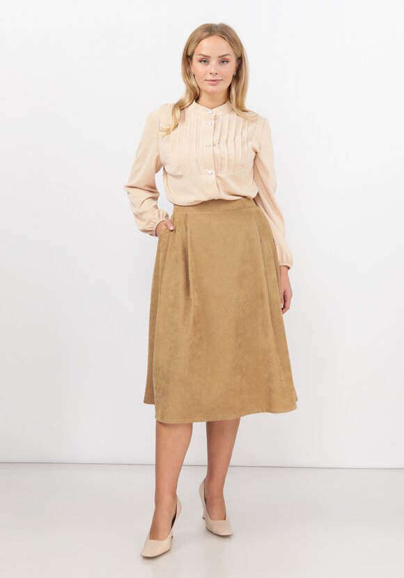 Юбка свободного кроя вельветовая с карманами шир.  580, рис. 13