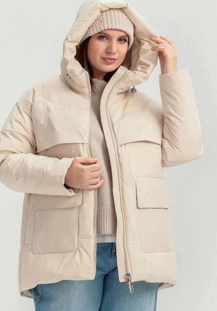 Пуховик стеганый с накладными карманами шир.  750, рис. 23