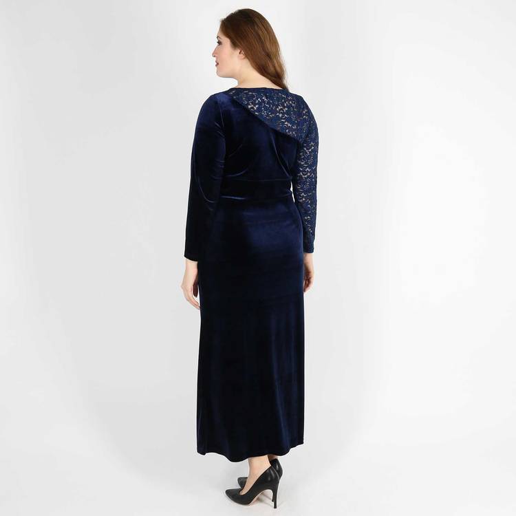 Платье-макси с гипюровой вставкой шир.  750, рис. 9