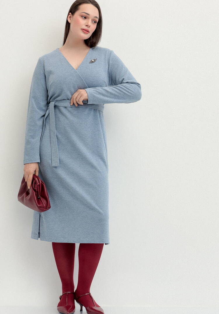 Платье трикотажное с поясом шир.  750, рис. 9