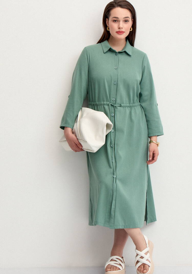 Платье-рубашка изо льна шир.  750, рис. 23