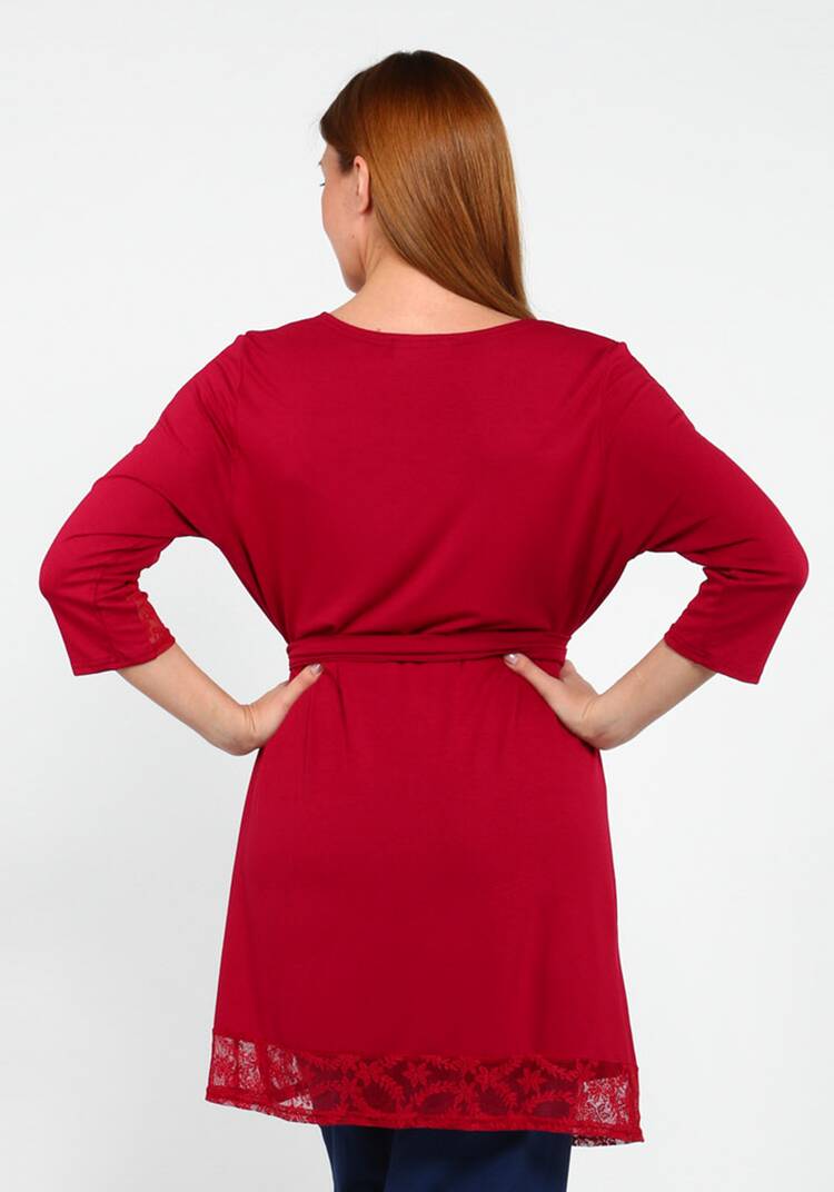 Кардиган с кружевными вставками и поясом шир.  750, рис. 3