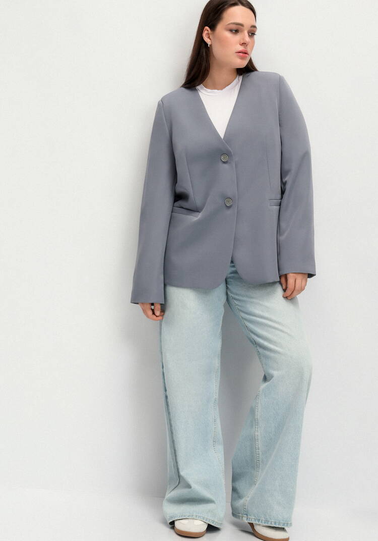 Пиджак с асимметричной шлицей по спинке шир.  750, рис. 14