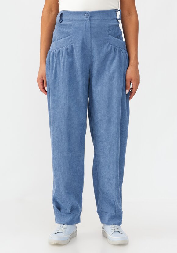 Брюки бананы с манжетами по низу шир.  580, рис. 17