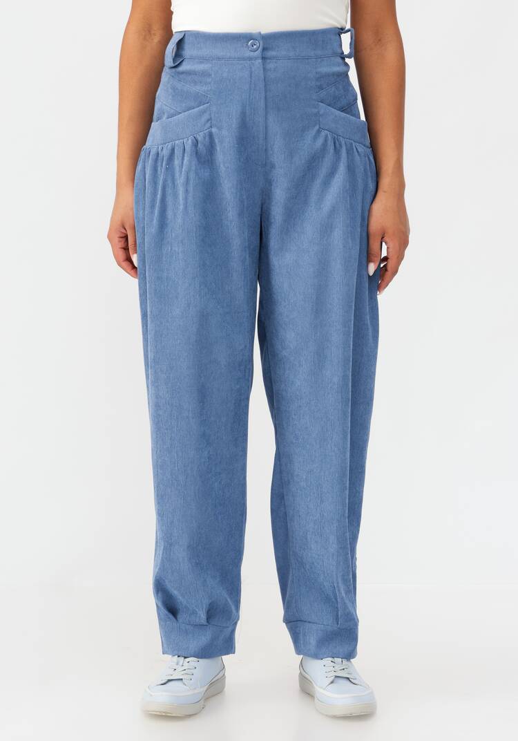 Брюки бананы с манжетами по низу шир.  750, рис. 17