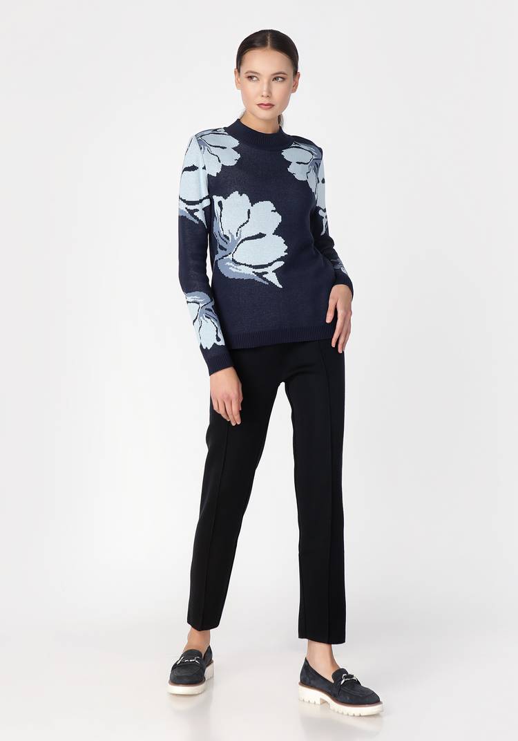 Джемпер с крупными цветами шир.  750, рис. 3