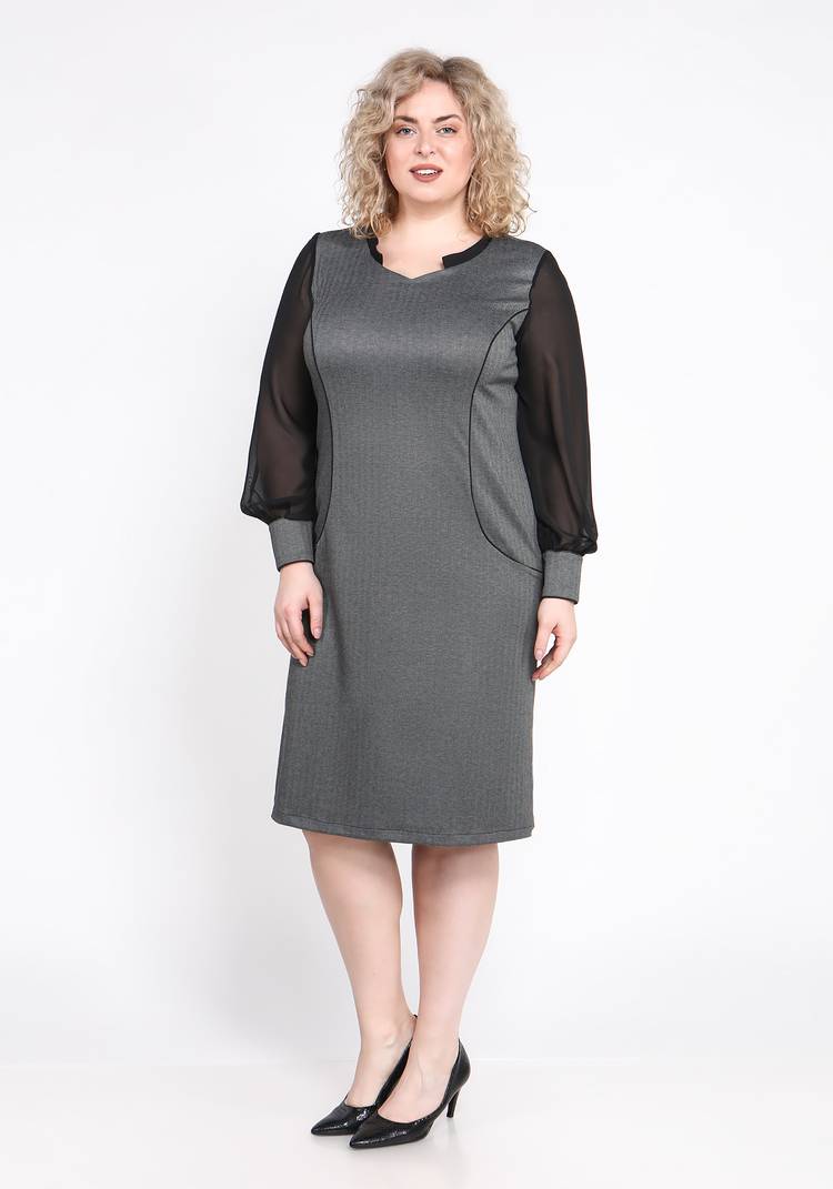 Платье с шифоновым рукавом шир.  750, рис. 5