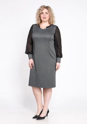 Платье с шифоновым рукавом