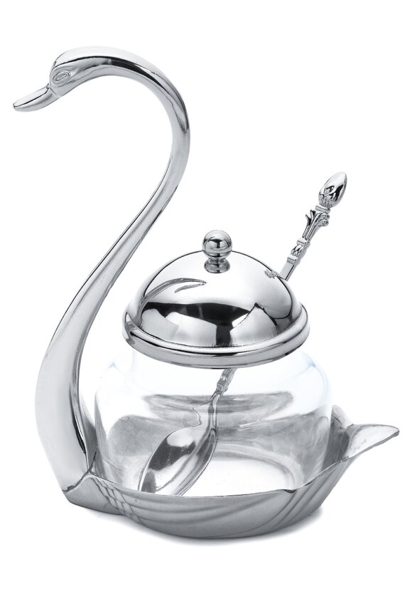 Соусник с ложкой Королевский лебедь шир.  580, рис. 1