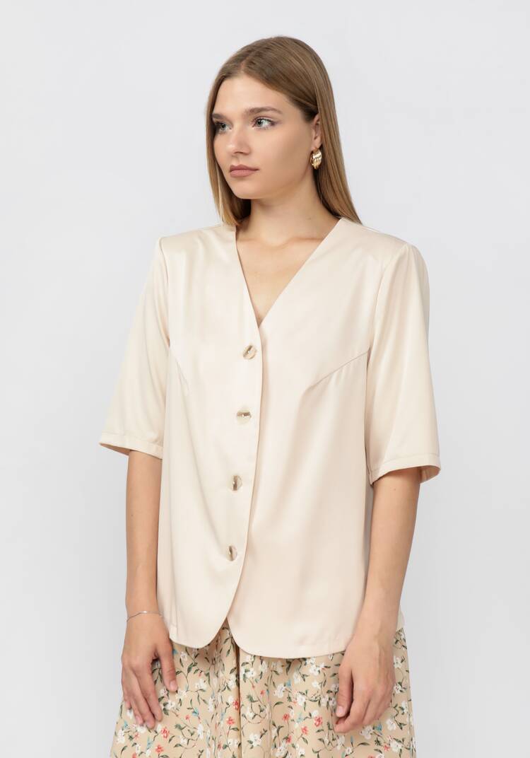 Комплект: блузат+юбка c цветочным принтом шир.  750, рис. 31