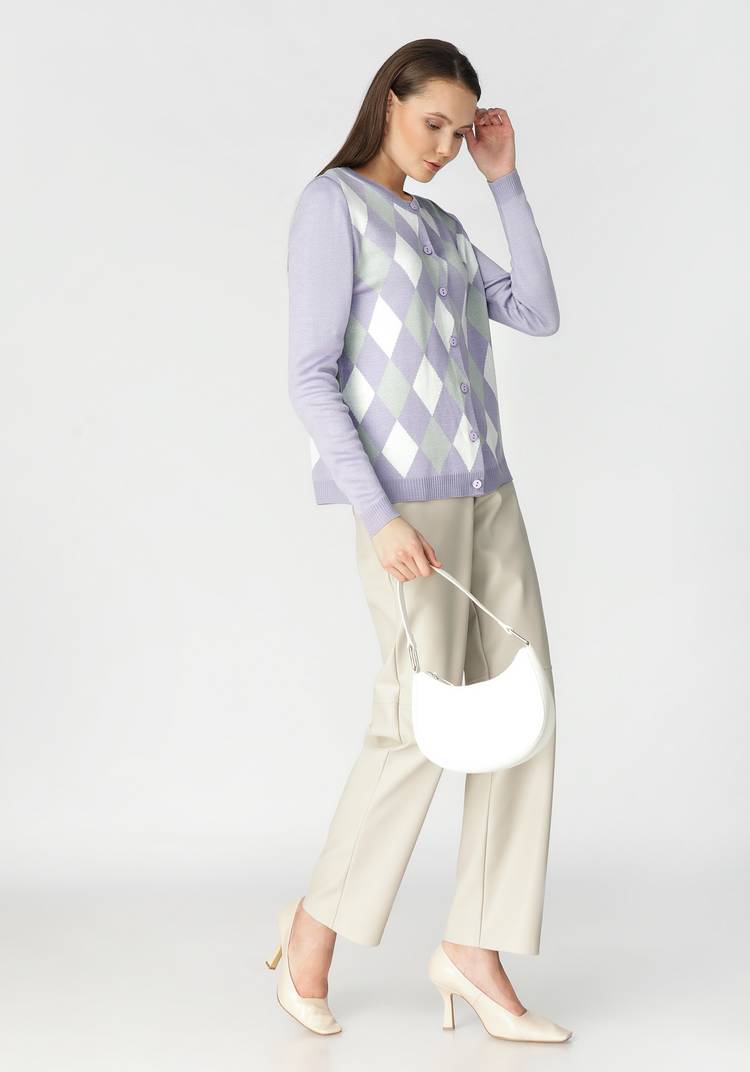 Кардиган с ромбами по полочке и спинке шир.  750, рис. 14