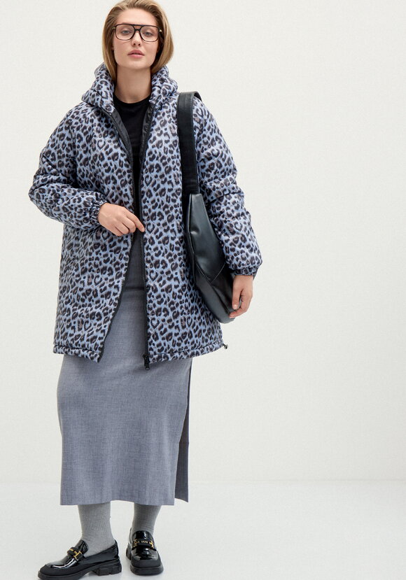 Куртка с анималистическим принтом и капюшоном шир.  580, рис. 13