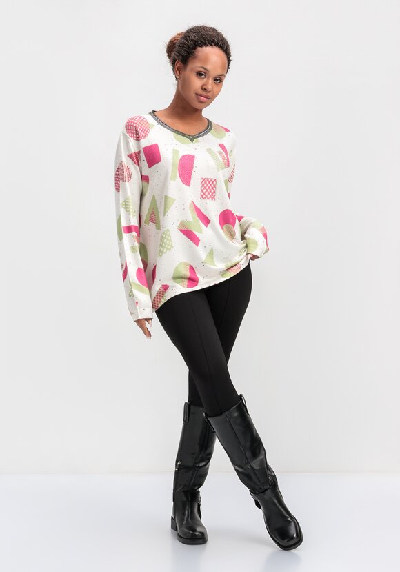 Джемпер с рисунком и стразами шир.  580, рис. 14