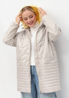 Куртка стеганая с контрастным капюшоном