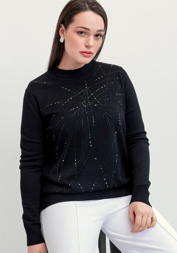 Джемпер с абстрактными полосками из страз шир.  580, рис. 20