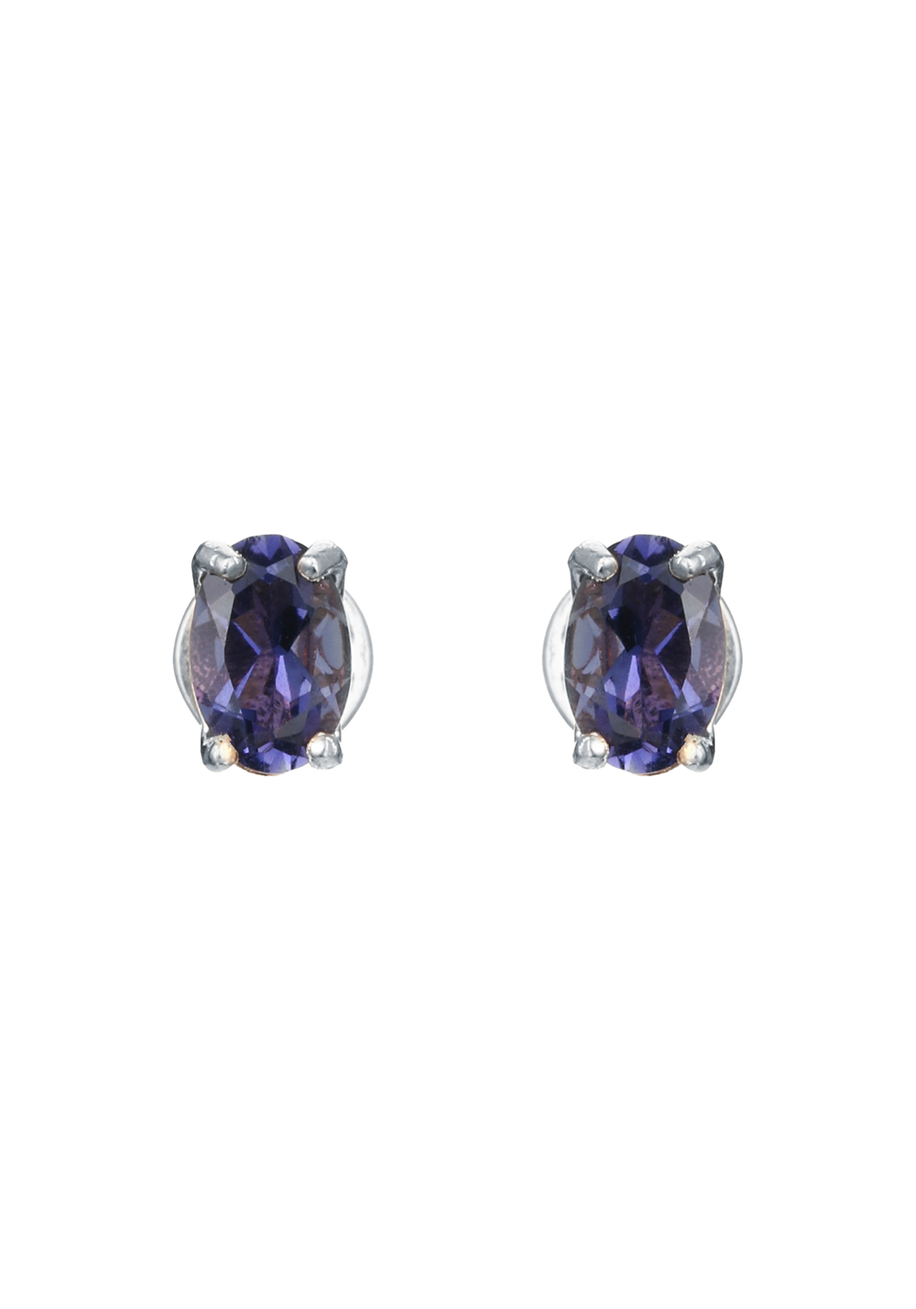 Серьги серебряные "Изящный бархат" Nouvelle, цвет фиолетовый кластер - фото 3