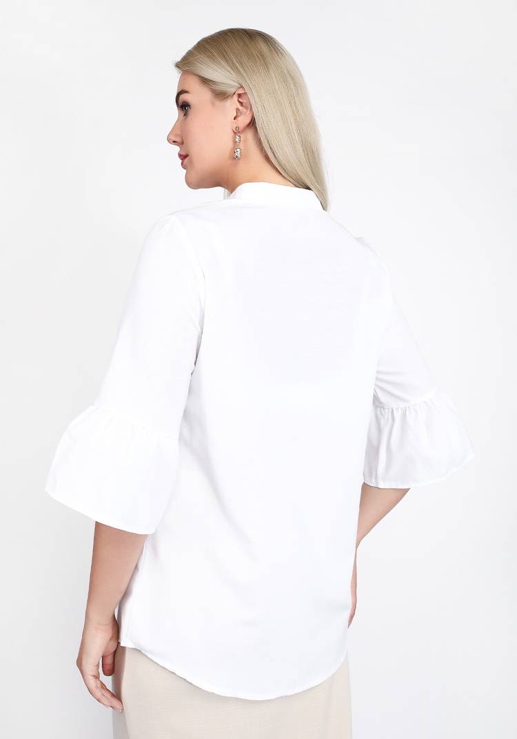 Блуза с расклешенным рукавом А-силуэта шир.  750, рис. 2