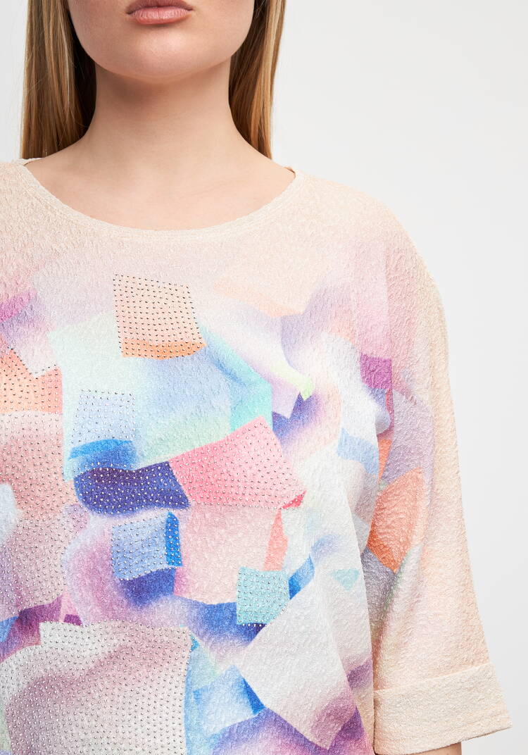 Блуза со стразами Амилия шир.  750, рис. 10