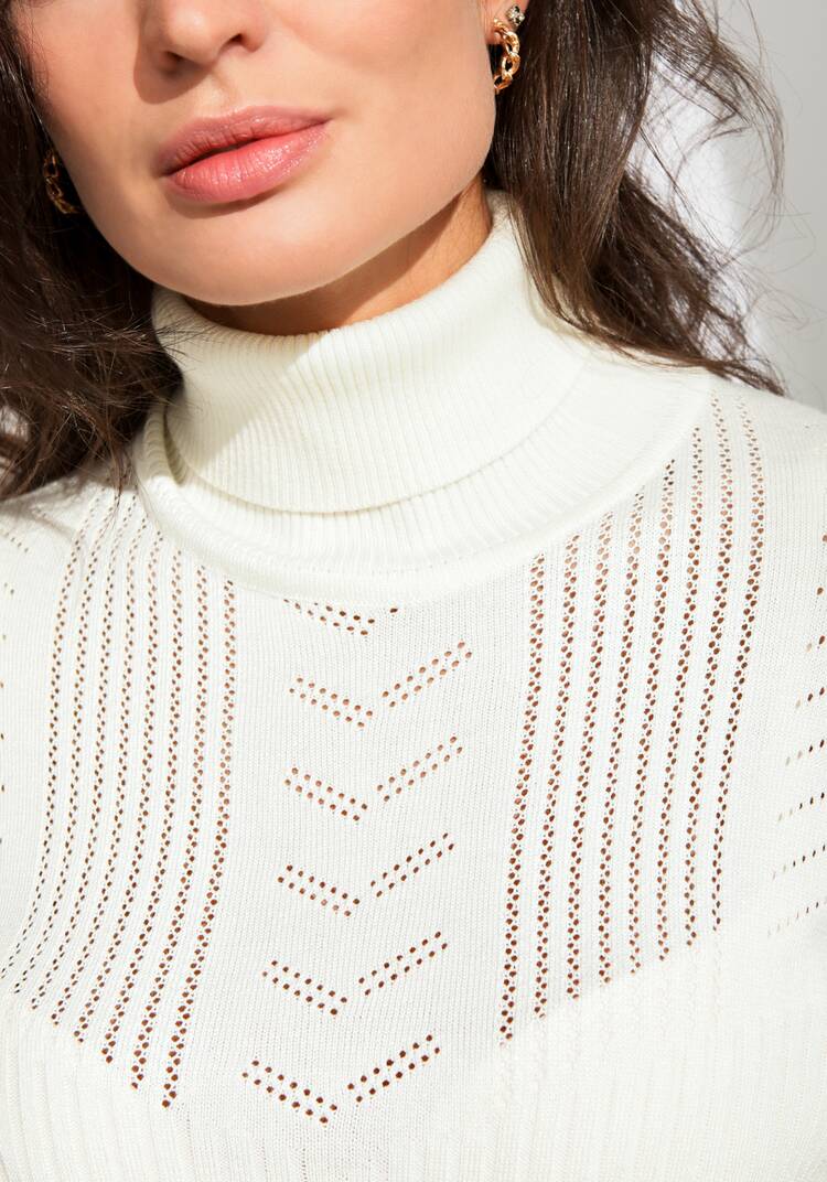 Водолазка из вискозы с ажурным узором шир.  750, рис. 18