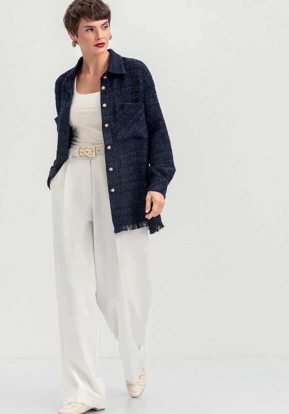 Жакет твидовый с фактурной нитью шир.  580, рис. 2