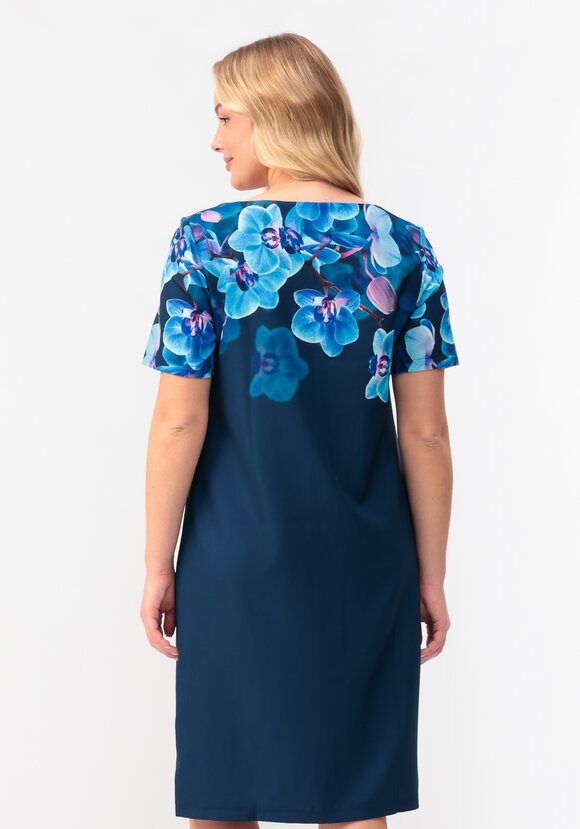 Платье полуприлегающего силуэта с  принтом шир.  580, рис. 8