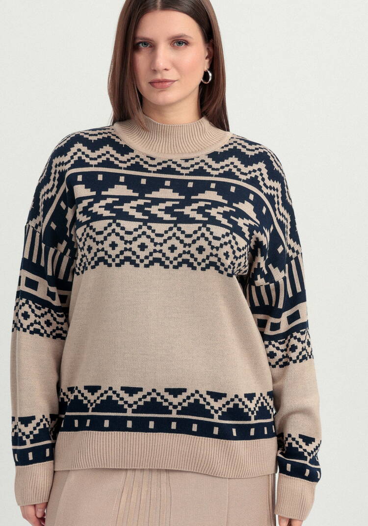 Свитер с геометрическим орнаментом шир.  750, рис. 4