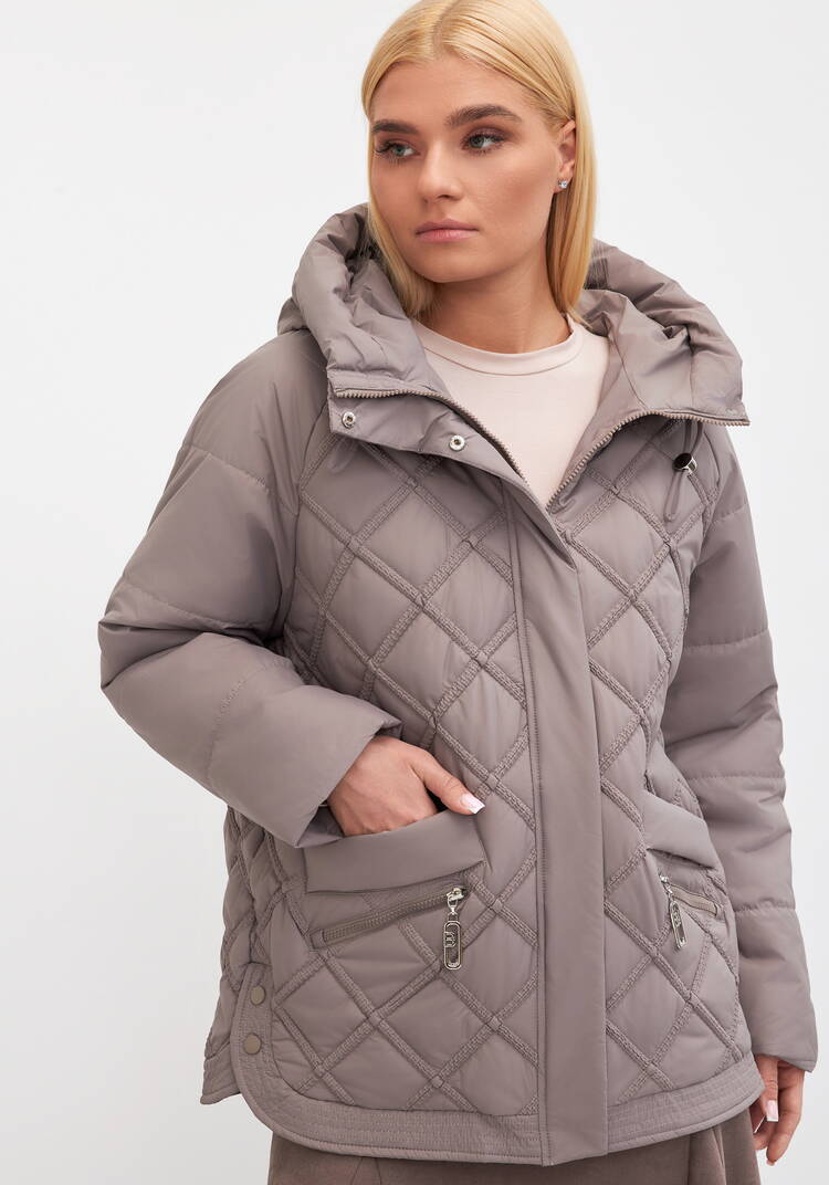 Куртка с капюшоном, стеганная Эшли шир.  750, рис. 1