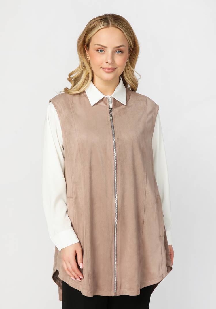 Жилет замшевый Бетти шир.  750, рис. 6