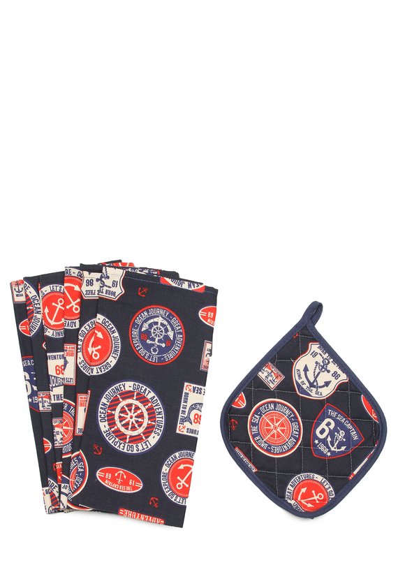 Комплект полотенец, 6  шт + прихватка шир.  580, рис. 1