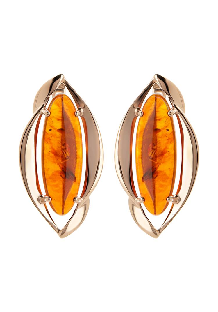 Серебряные  серьги Камелия шир.  750, рис. 1