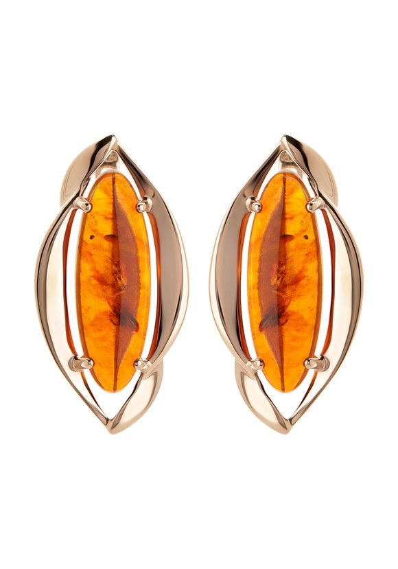 Серебряные  серьги Камелия шир.  580, рис. 1