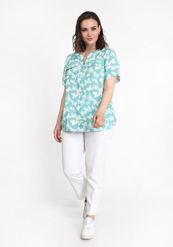 Блуза Красивый день шир.  580, рис. 3