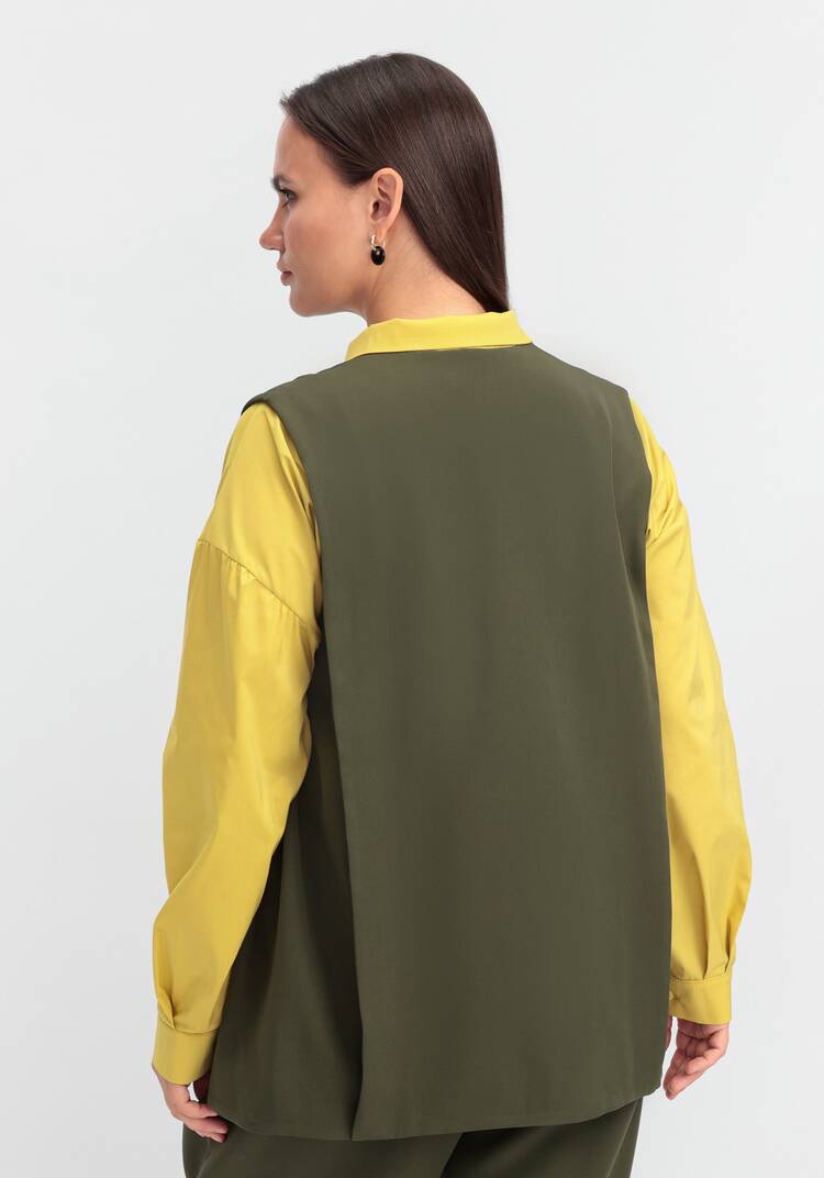 Жилет однобортный на пуговице шир.  750, рис. 3