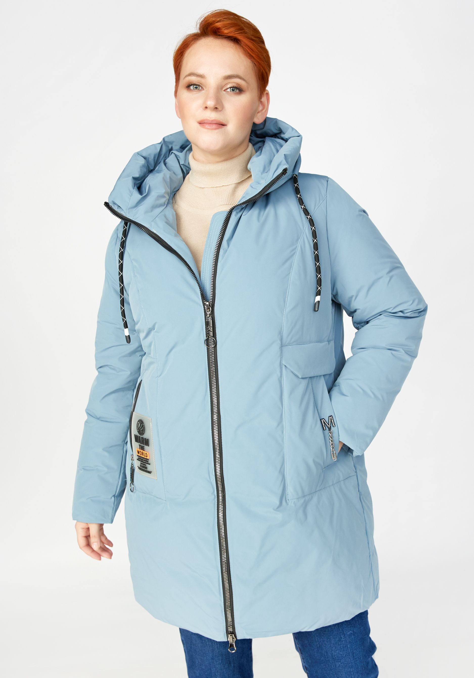 Куртка женская «Софья», цвет голубой, размер 48