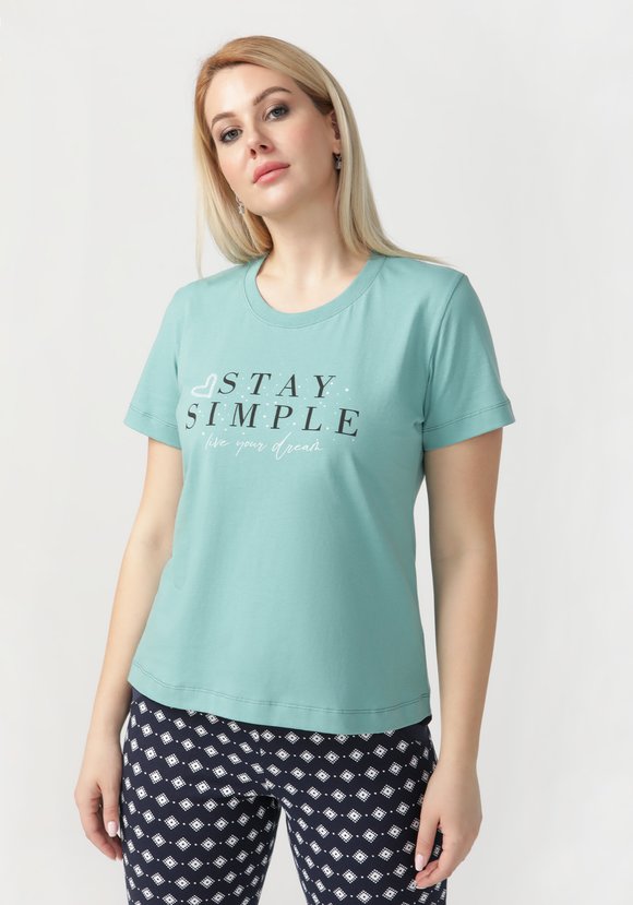 Футболка женская с принтом Ульяна шир.  580, рис. 1