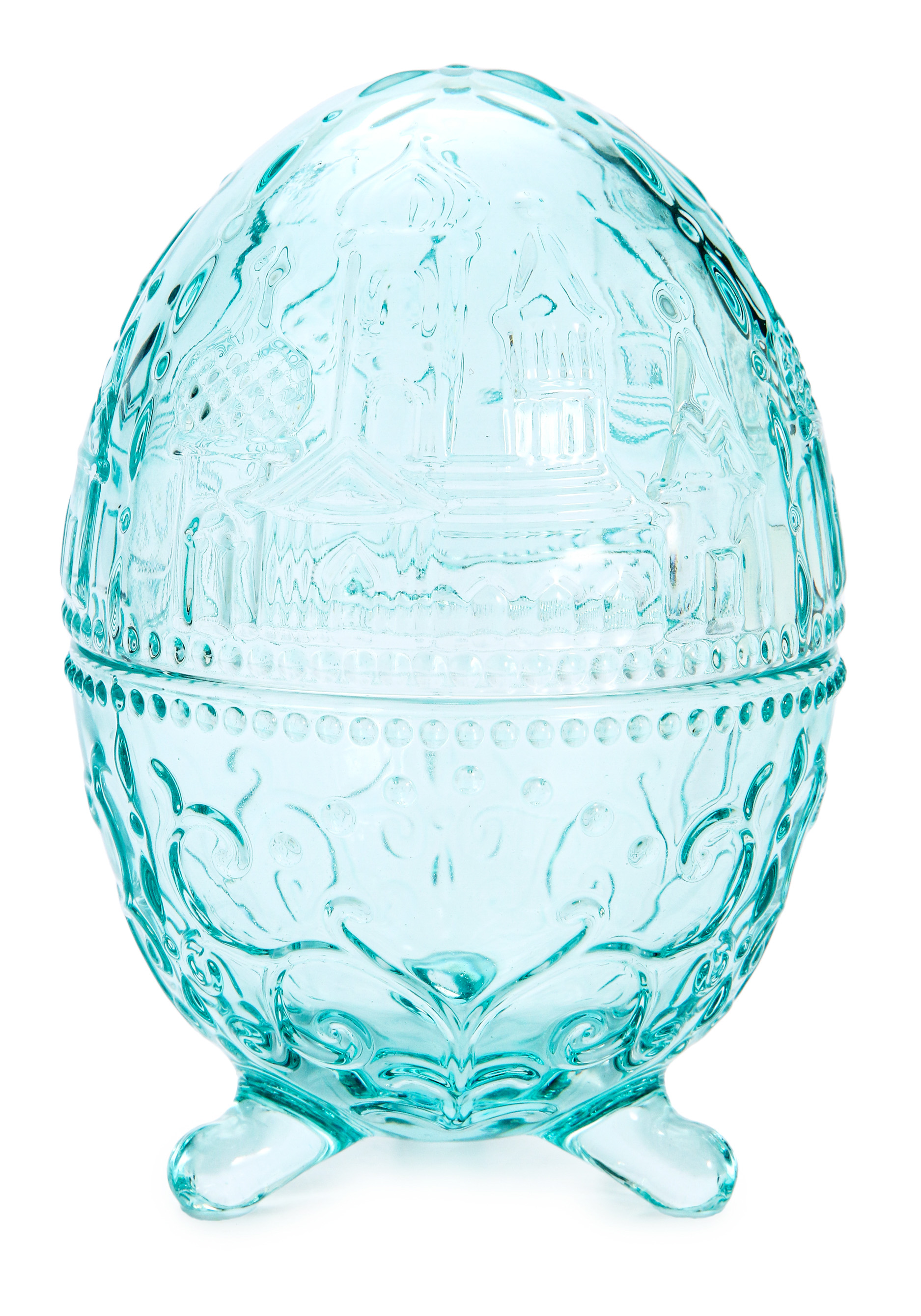 Шкатулка - ваза "Купола" Lefard, цвет голубой, размер 9*9*13