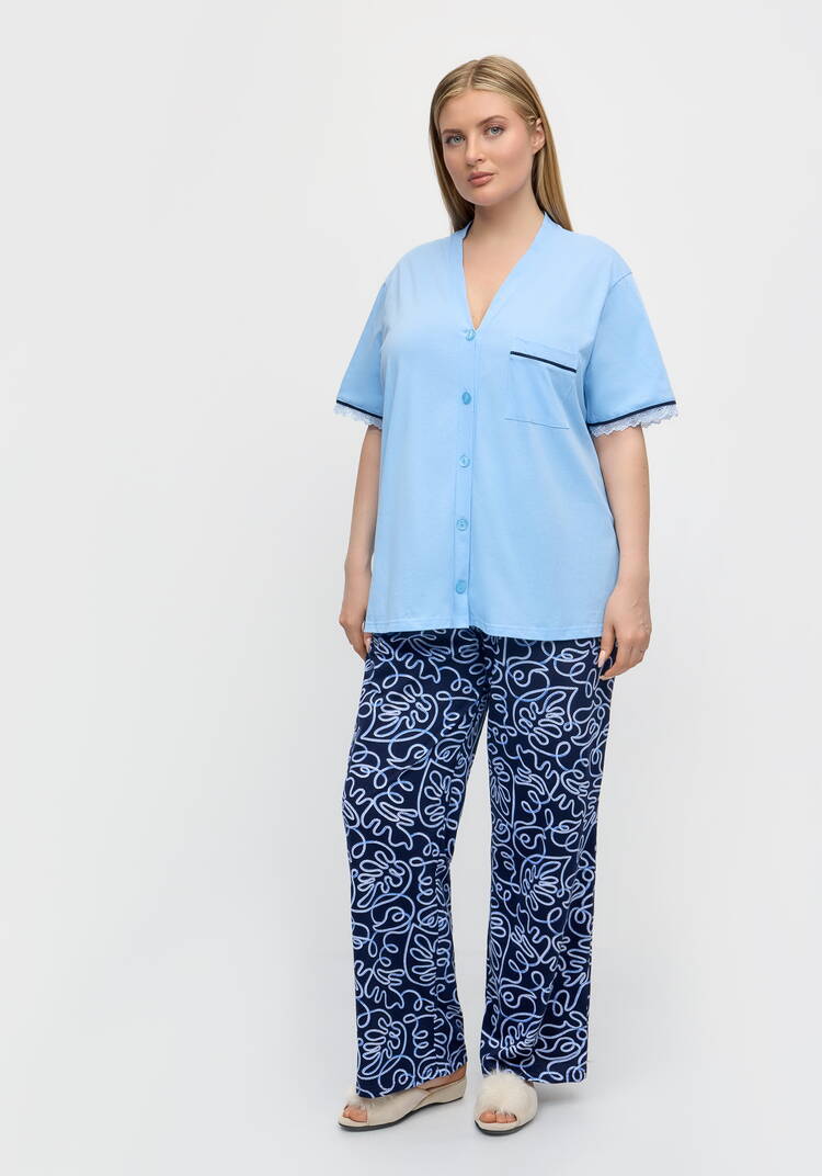 Костюм брючный Нежный рассвет шир.  750, рис. 1