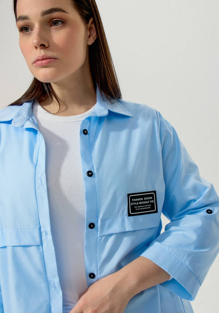 Рубашка с патами на рукаве Джоан шир.  750, рис. 14