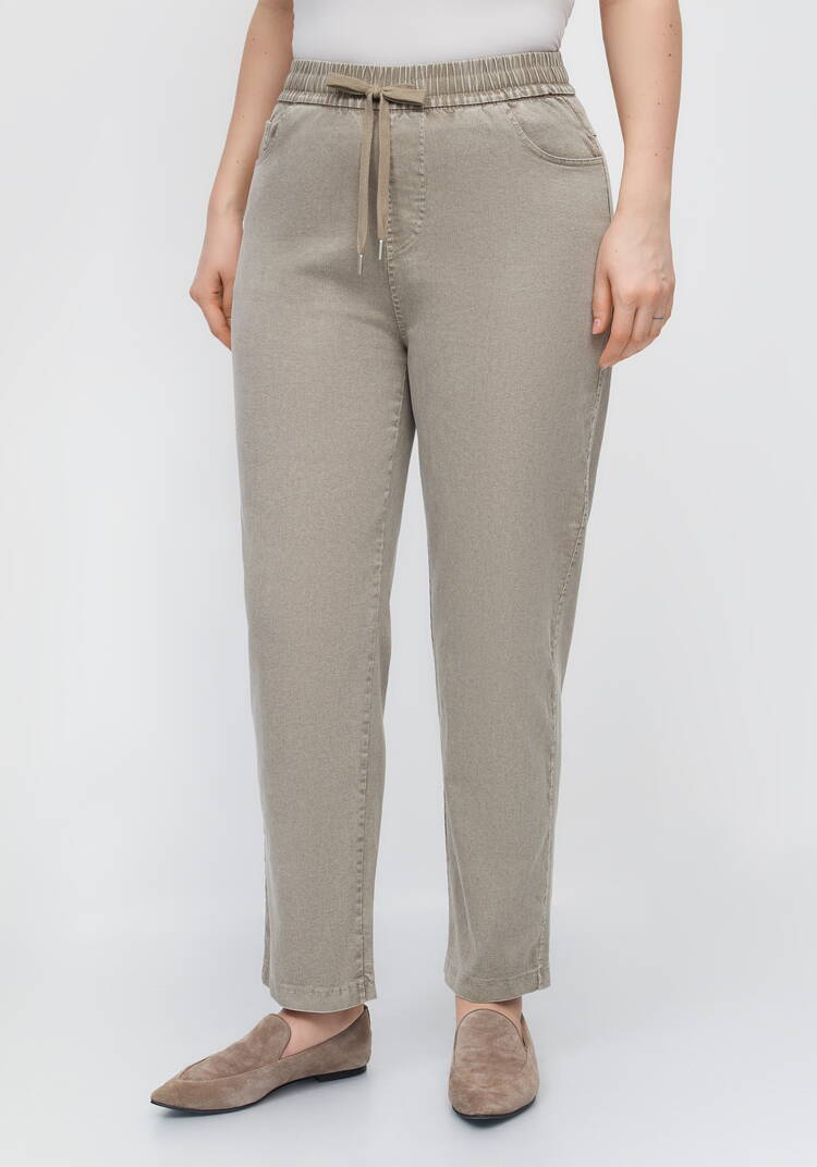 Джинсы цветные с резинкой по поясу шир.  750, рис. 9