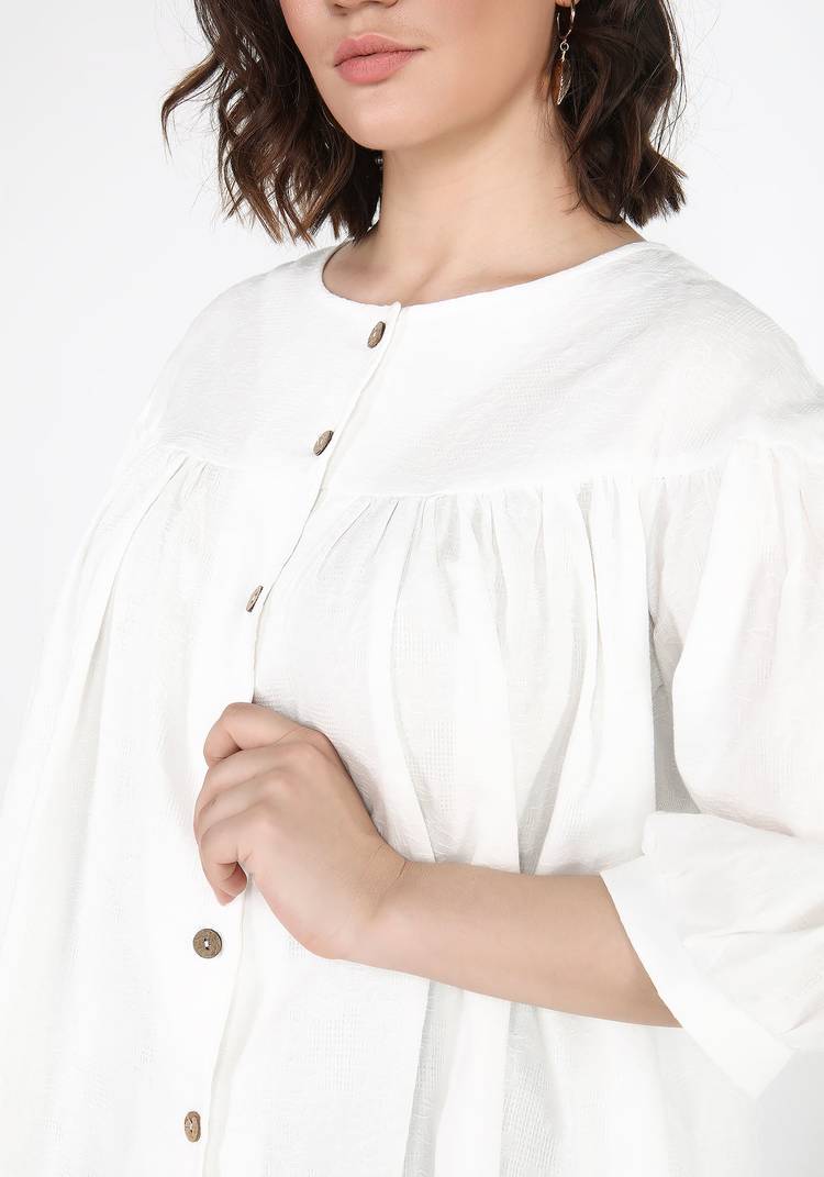 Блуза из фактурного хлопка шир.  750, рис. 3