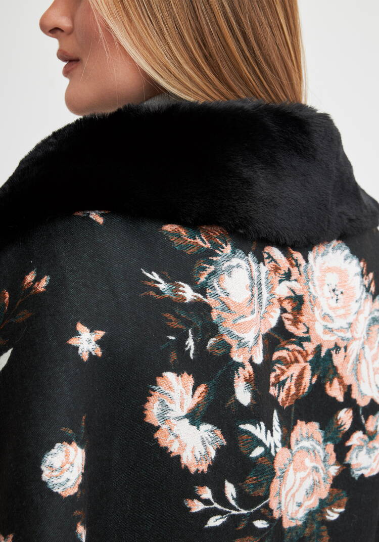 Шаль с отделкой мехом Анжелика шир.  750, рис. 17