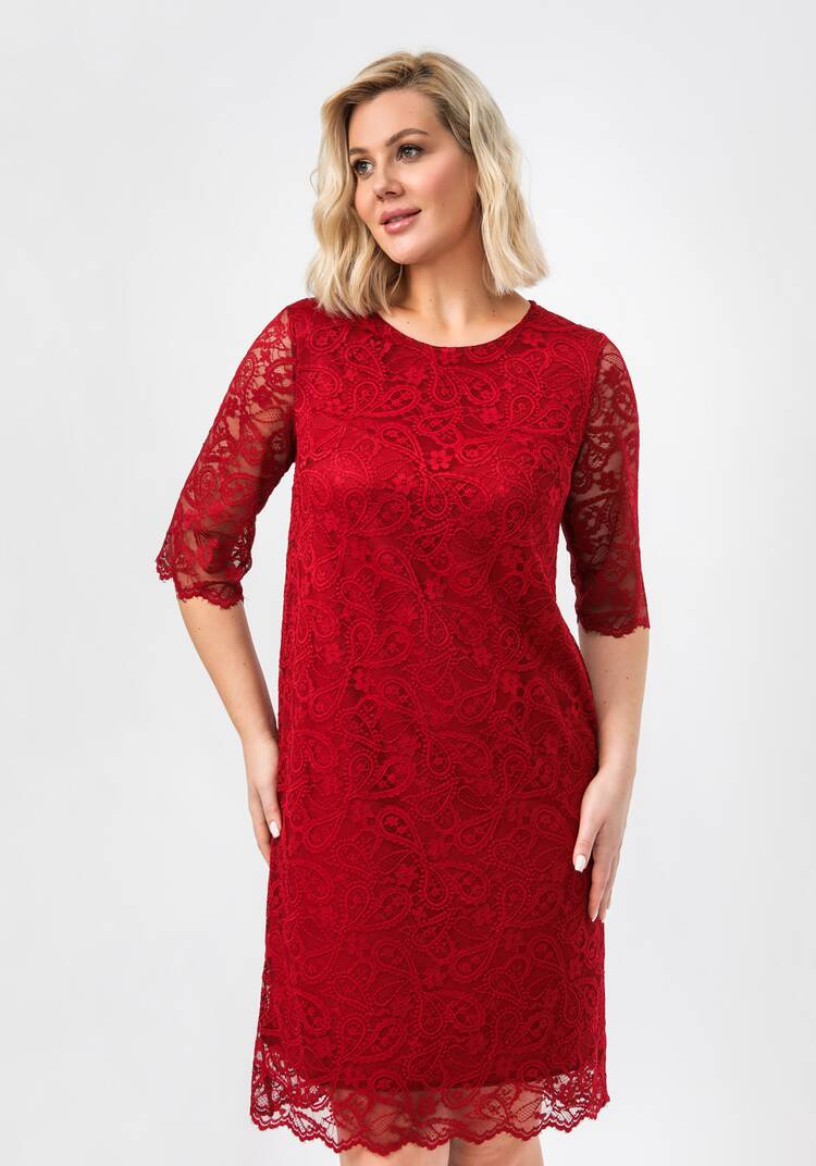 Платье из эластичного гипюра шир.  750, рис. 22