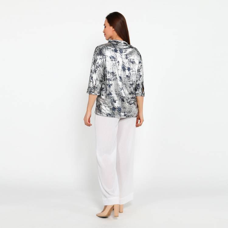 Блуза с блестящим принтом и воротником шир.  750, рис. 11