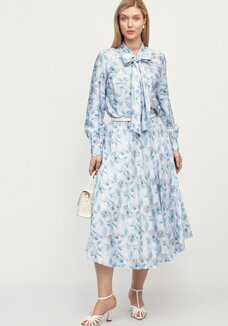 Плессированная юбка с цветочным принтом