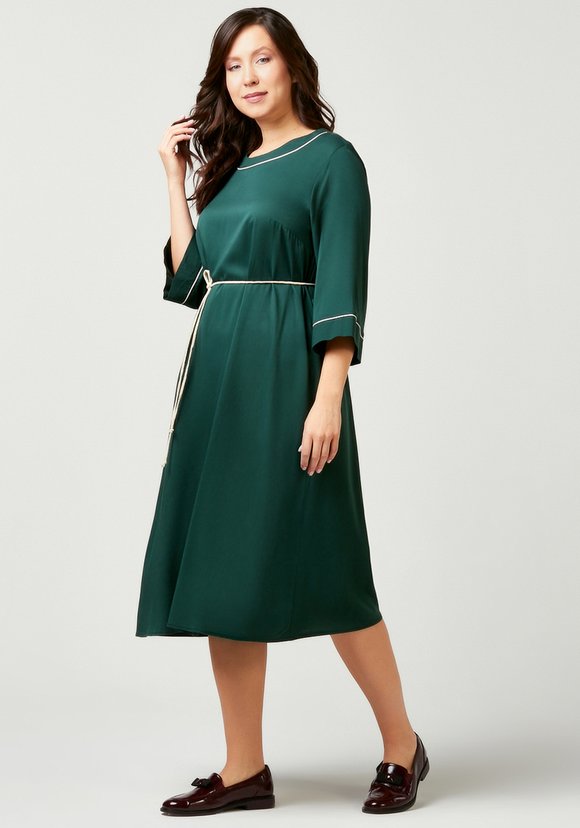 Платье миди с кантом шир.  580, рис. 16