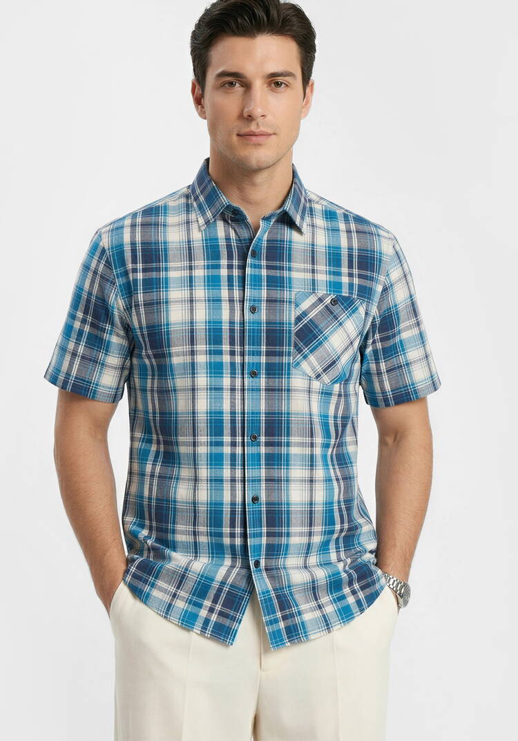 Рубашка в клетку Кристофер шир.  750, рис. 1