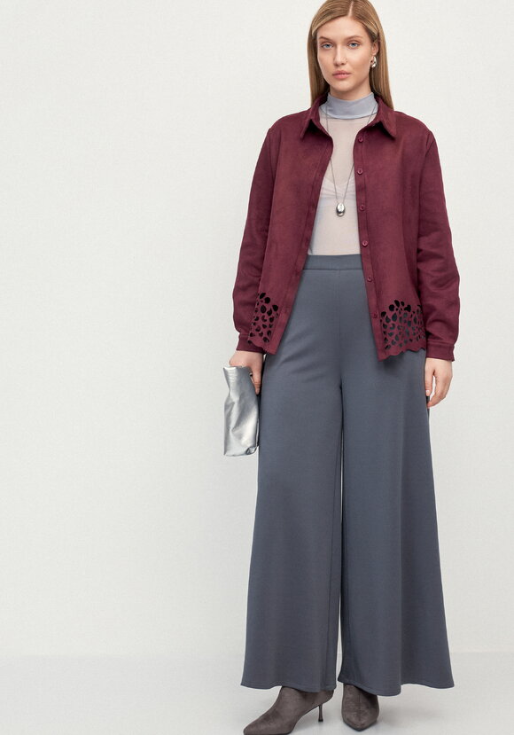 Рубашка замшевая с ажурным узором Веста шир.  580, рис. 15