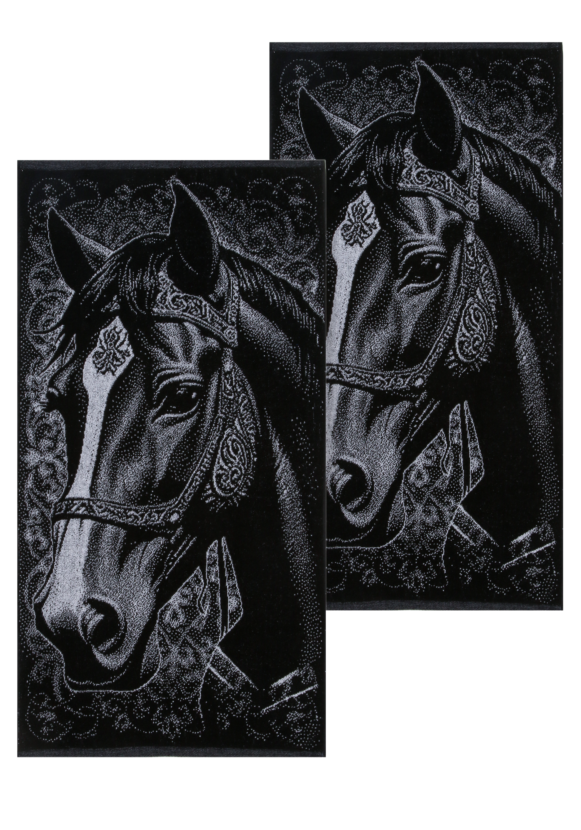 

Полотенце махровое "Символ года", 2 шт., Черный