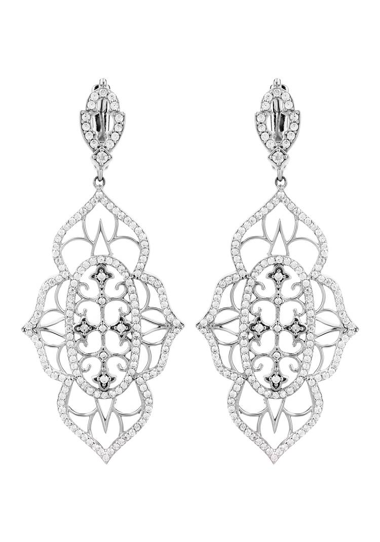 Серьги серебряныеФрансуаза шир.  750, рис. 1